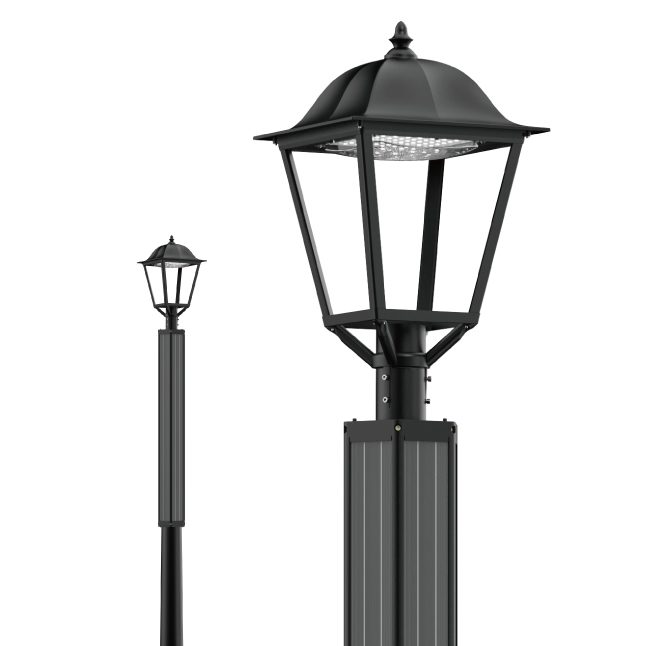 ZEUS lampadaire LED avec panneaux solaires verticaux