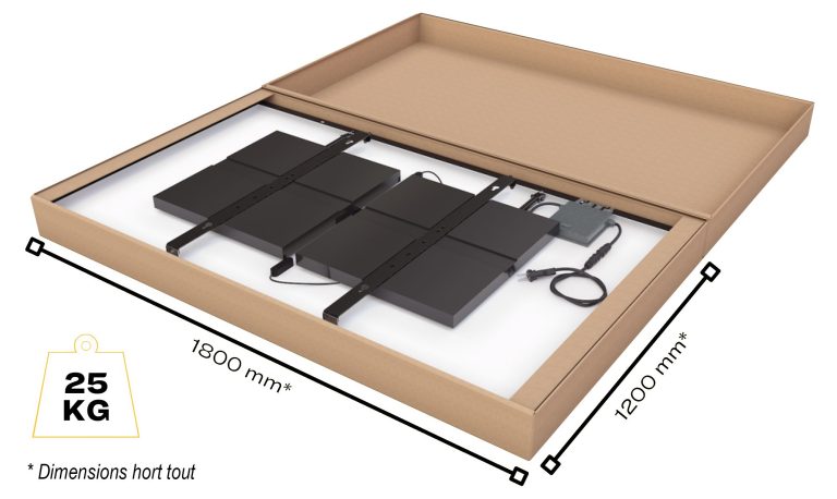 Dimensions et poids d'un panneau solaire Plug & Play de L43