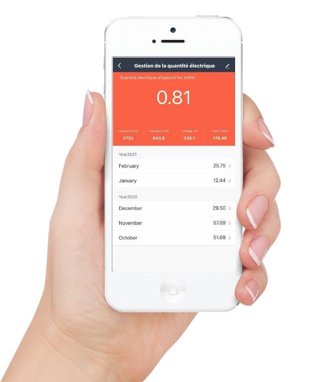 Application Smart Life pour vous permettre de mesurer vos économies en temps réel