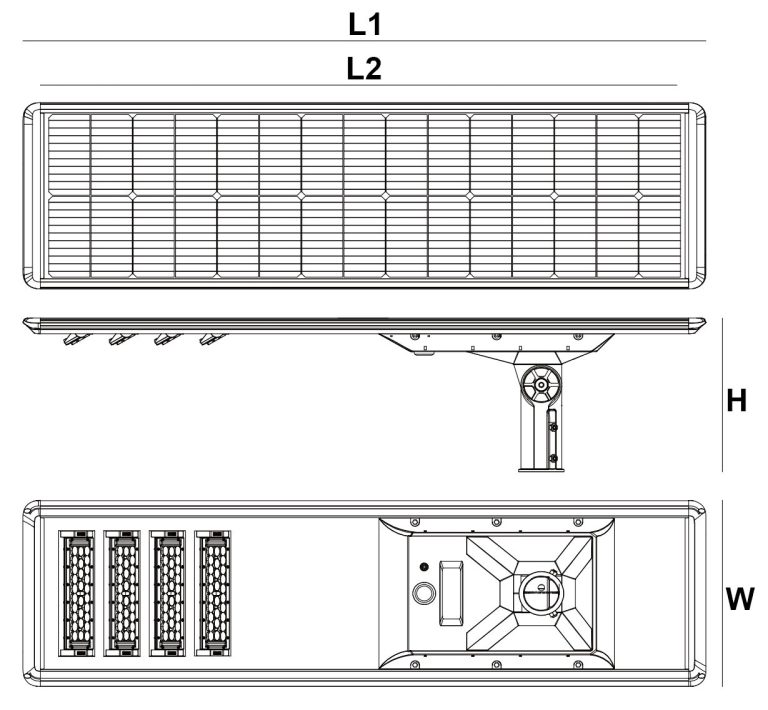 Comparaison entre l'installation d'une lampe TITAN "tout en un" et un lampadaire solaire normal