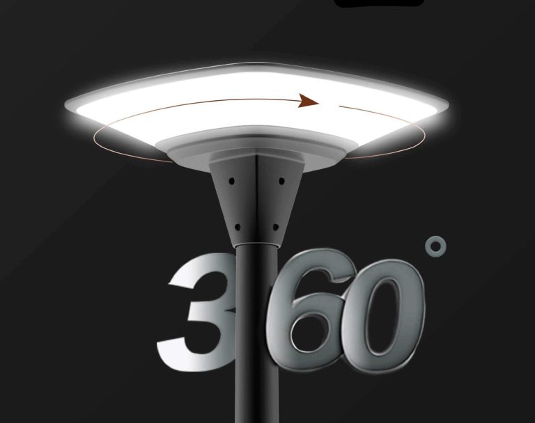 Lampe PALLAS QUAD éclairage à 360° autour du mât
