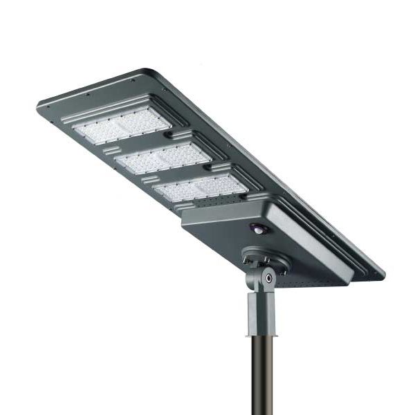 Lampe solaire TITAN éclairage de rue pour mât 6 à 8m